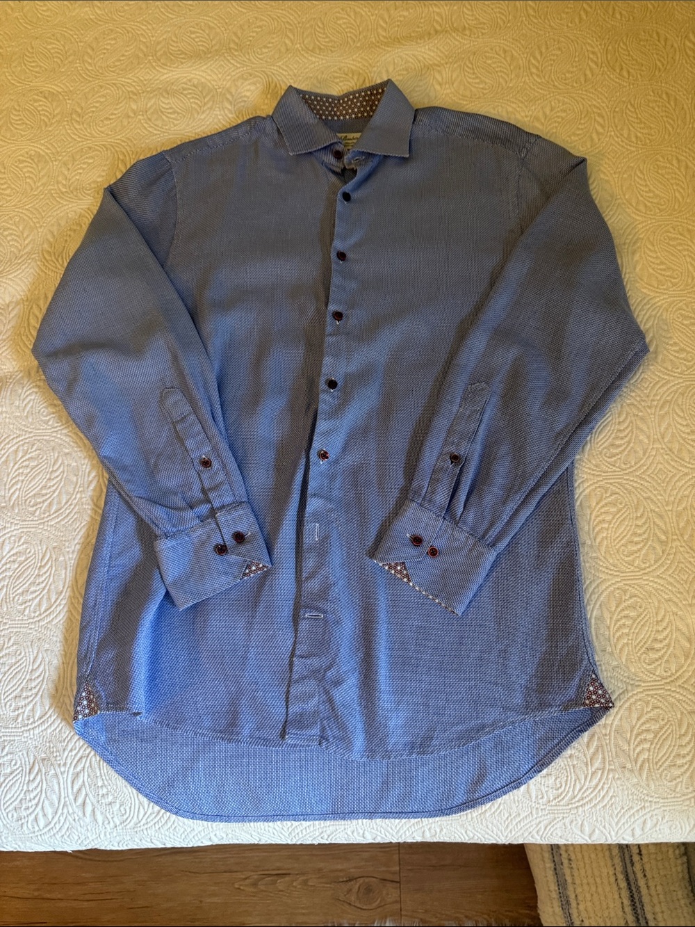 Stenstroms Fitted body twofold Men's Blue Long-Sleeve Button-Up Shirt